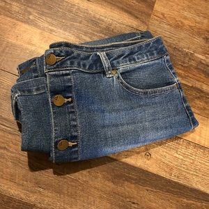 Botton down jean skirt